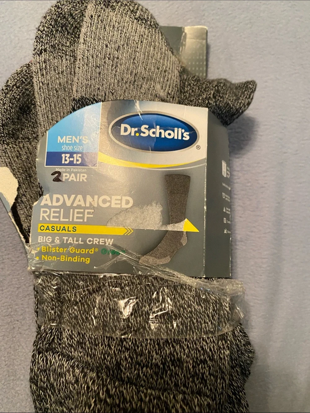 Dr. Scholl's Men's Crew Socks - Gray Marled (2 Pair)